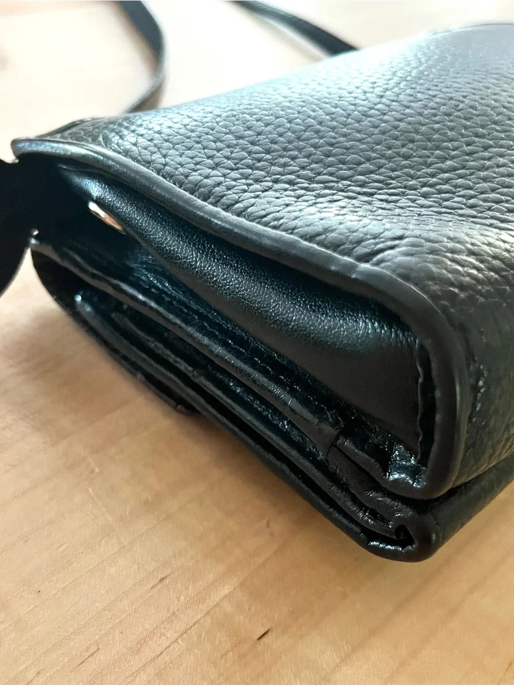 Brighton Nepal Organizer Black and Brown Croc-Textured Crossbody Bag